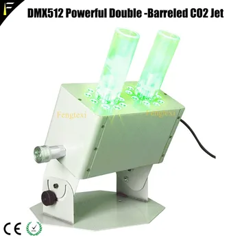 6 Kanāli Dubultās Cilindriskās Caurules CO2 Jet Mašīna RGB 3in1 3w*18 LED Spray 8meter Šāvēja Co2 Dūmu Lielgabals Ierīci Ar 6m Šļūteni