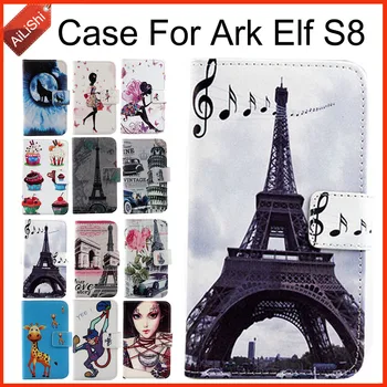 AiLiShi Gadījumā Ark Elf S8 Luksusa Flip PU Krāsotas Ādas Gadījumā Elf S8 Ark Ekskluzīvas Speciālu Vāciņu Ādas+Izsekošana