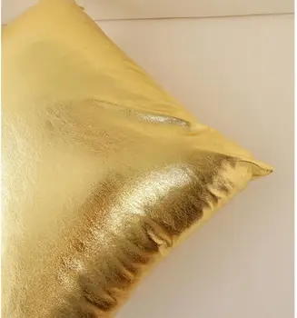 Soft pu ādas spilvena vāka tīrtoņa krāsas zelta/brūnas spilvendrāna dekoratīvās gadījumā gaisa spilvena dīvāns telpās
