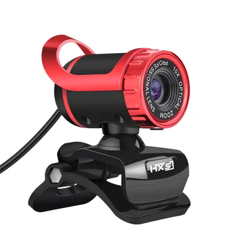 HXSJ LG-68 Darbvirsmas tīmekļa Kamera USB Web Cam, ar Skaņu absorbējošu Mikrofons Video Zvanu Fotogrāfija Webcam PC Klēpjdatoru Sarkans+Sudraba
