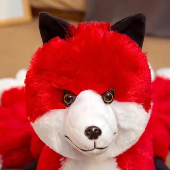 Spilgti Deviņas Astes Fox Plīša Rotaļlietas Pildījumu Dzīvnieku Deviņas Astes Fox Kitsune Lelles Radošas Dāvanas Meitenēm Bērnu Rotaļlietas