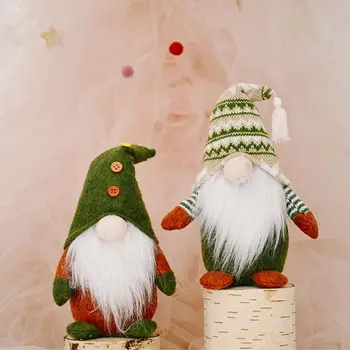 Roku darbs Ziemassvētku Elf Apdare Pastāvīgā zviedrijas Gnome Tomte Rotaļlietas Lelle Rotājumu Q39B
