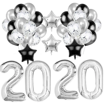 2Sets 2020. gada Izlaidums Puse Uzstādīt Absolvēšanas Pull Karoga Absolvēšanas Balonu Kombinācija Absolvēšanas Apdare