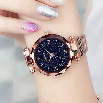 Luksusa Sieviešu Pulksteņi Magnētisko Zvaigžņotām Debesīm Sieviešu Pulkstenis Kvarca rokas Pulkstenis Modes Dāmas Rokas pulksteņi reloj mujer relogio feminino