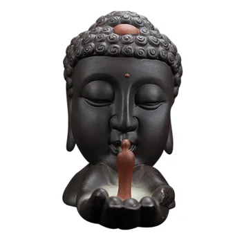 Keramikas Brūna Budisms Vīraks Deglis, Statuja Deglis,Statuetes Statuja,6x3inch