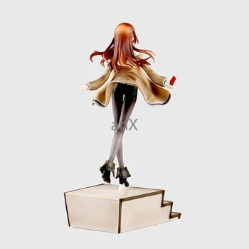 25cm anime Stein s Gate Makise Kurisu PVC rīcības attēls rotaļlietas Anime meitene Makise Kurisu kolekcionējamus lelles modeli, rotaļlietas, par kazlēnu, dāvanu