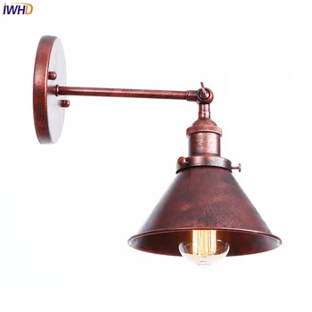 IWHD Rūsas Retro Rūpniecības Sienas Apgaismojuma LED Guļamistaba Kāpņu Vannas istaba Dzelzs Metāla Edison Vintage Sienas Sconce Blakus Lampu Mājas Apgaismojums