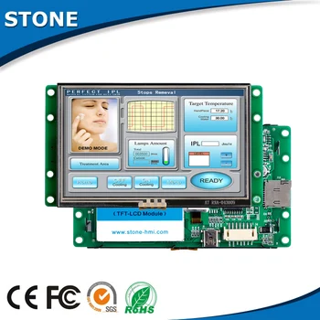 4.3 Collu LCD Displeja Modulis ar Kontrolieris + Programmas + Touch + UART Seriālais Interfeiss