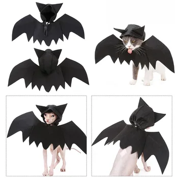 Gudrs Bat Wings For Pet Suns, Kaķis Kostīmi Halloween, Ziemassvētku Cosplay Apģērbu Smieklīgi Xmas Spider Saģērbt Mājdzīvnieku Piederumi