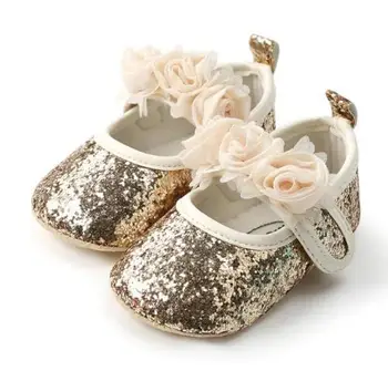 Modes Baby Meiteņu kurpes bling mīksto vienīgais Jaundzimušo Prewalkers Kurpes ziedu stils zīdaiņu toddler bērnu mokasīni puse apavi