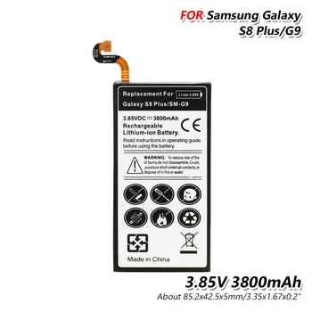 Sākotnējā 3800mAh Samsung Galaxy S8 Plus G9550 G955 G955F G955A G955T G955S G955R4 G955V Nomaiņa Litija Akumulators