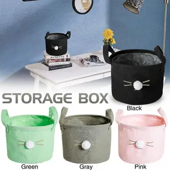 Salokāms auduma uzglabāšanas kaste Matu bumbu kaķis uzglabāšanas grozs modes mājās, mājas virtuve, vannas istaba piegādes #YW