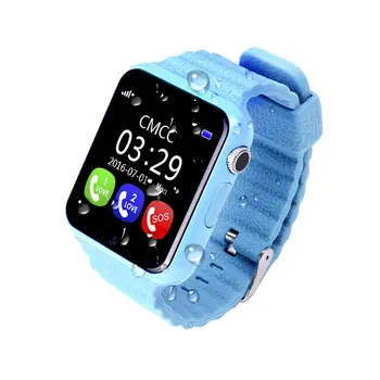 Gļotains GPS Smart Baby Watch Zēniem Meitenes V7K Ūdensizturīgs Smartwatch GPS Bērnu Pulkstenis ar GPS Tracker Smart Baby Skatīties PK Q50 Q90