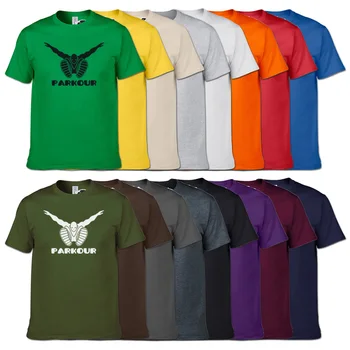 2018 Boutique T-krekls Modes Vīriešu T Krekls Parkour T-Krekli Augstas Kvalitātes 16 Krāsas Mens Drukāt Atdzist T Ielā Hip Hop Topi Tee