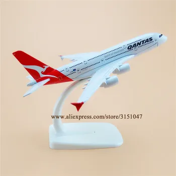 16cm Gaisa QANTAS Gara Austrālija Airbus 380 A380 Airlines Lidmašīna, Modeļa Lidmašīnu Sakausējuma Metāla Gaisa kuģa Lējumiem Rotaļlietas Bērniem Dāvanu