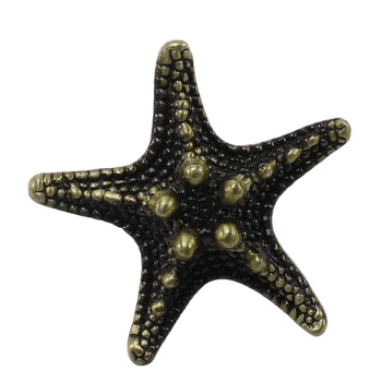 SHGO KARSTĀ-8-Pack Cinka Sakausējuma Bronzas Starfish Formas Dekoratīvie ministru Kabineta Skapis, Mēbeles Durvis, Atvilktnes Rokturi Velk Rokturi Aparatūras
