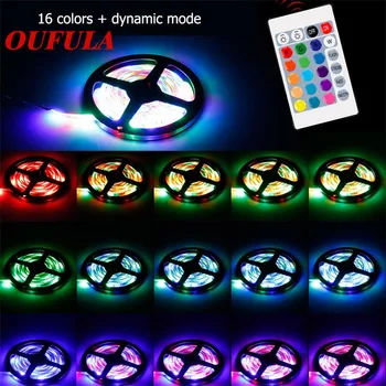 DLMH L ED spuldzes ar 16 krāsām RGB tālvadības ūdensizturīgs USB krāsu mājas apdare