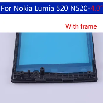 Par Nokia Lumia 520 N520 Touch Screen Panelis Digitizer Sensors Priekšējā Stikla Ārējo Touchscreen Nomaiņa