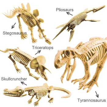 Bērniem DIY dinozauru rakšana rotaļlietas Jurassic dzīvnieku, Dinozauru skeletu fosilā arheoloģija Rakšana montāža rotaļlietas