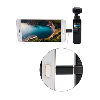 OSMO Kabatas Tipa C sievietes Android saskarnes adaptera Kabeli, lai Micro USB Kabelis DJI Osmo Kabatas stabilizēts rokas kameru