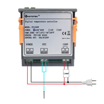 Saprātīga Termostats 30A AC90-250V -50~110°C Temperatūras Regulators Kontrolieris NTC Sensors Apkures, Dzesēšanas C/F Modeļa Izvēles