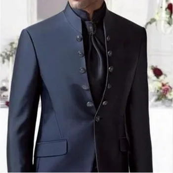 Jauns Dizains Līgavainis Tuxedos Pasūtījuma Groomsmen Vispiemērotāko Vīrs Uzvalku, Mens Kāzu Tērpi Svinību Apģērbs (Jaka+Bikses)