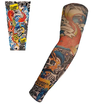 3D Tetovējums Āra Riteņbraukšana Piedurknēm Drukāts ar UV Aizsardzību MTB Velosipēdu Kompresijas Uzmavas Roku Aizsardzība Jaunas Ierašanās