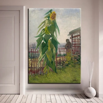 HD Drukāt Sienas Mākslas Audekls Bildes sistēma 1 Panelis Augu Dārzs Saulespuķu Gleznošana Impressionism Anotācija Plakātu, Mājas Dekoru