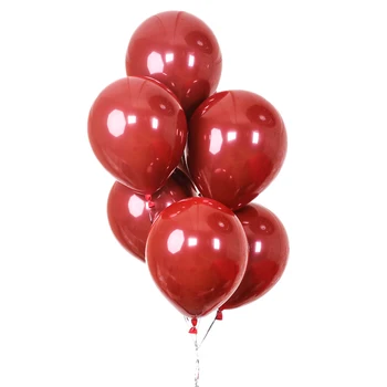 100gab Ruby Red Balloon Jauns Spīdīgs Metāla Pērle Lateksa Baloni Chrome Metāla Krāsas Gaisa Balonus, Kāzu Dekorēšana