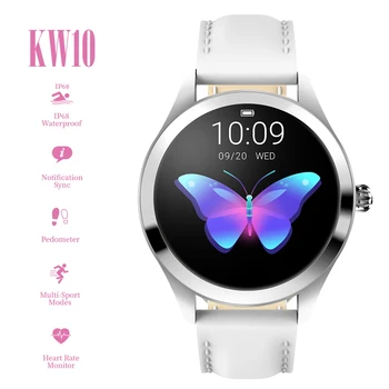 KW10 smartwatch 2020. gadam sieviešu Fitnesa Rokassprādze Smart skatīties IP68 Ūdensnecaurlaidīga Sirds ritma Monitors modes pulksteņu iphone, huawei