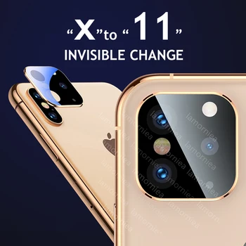 Lamorniea Atpakaļskata Kamera Aizsargs Filmu Stick iPhone X Xs Max Aizmugurējo Kameru Protector For iPhone 11 pro Max Viltus Kameru Uzlīme
