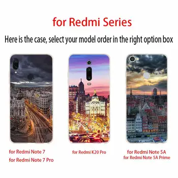 Mīksts silikona Gadījumā Xiaomi Redmi 9.a 8.a 6.a 7.a Piezīme 9 8 7 6 5 Pro 9s 8t Segtu Madrides Kapitāla Spānija
