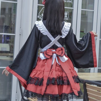Kafejnīca Meitene Cosplay Kostīmu Japāņu Meitenes Princese Lolita Kleita Apģērbs Restorāna Viesmīlis Vienotu Halloween Tērpi Sievietēm