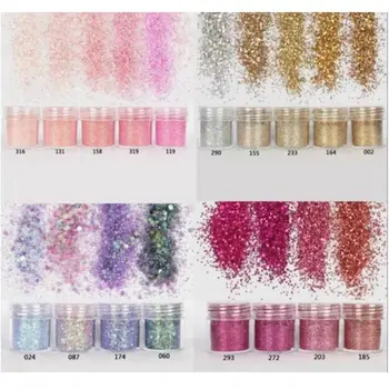 18 Pudeles Nail Art Vizuļi Uzpildes Flash Mirdzēt Pulveris UV Epoksīda Sveķu Krāsa
