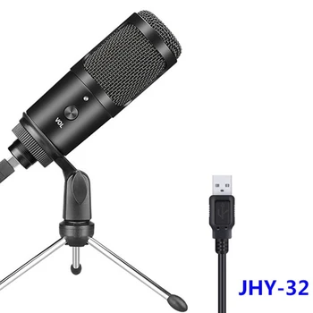 USB Atbalss Karaoke Kondensatora Mikrofons ar Datoru, Reģistrācijas Mājas Spēli Balss Online Klases Live Mikrofons