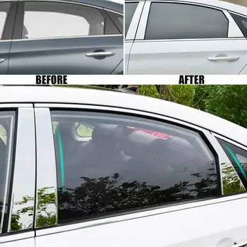 6Pc Uzstādītu Auto stiklu Pīlārs Pēc Attiecas Aizsargs Trimmera Chrome Nerūsējošā Tērauda Hyundai Sonata-2019 Piederumi