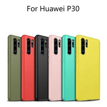 Par Huawei P30 Pro Gadījumā Mīksta Silikona Triecienizturīgs TPU Aizmugurējo Vāciņu Huawei P30 Lite Gadījumā Svaigu Modes Konfektes Krāsu Coque Vāciņu
