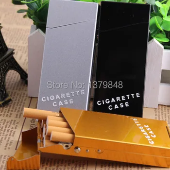10Pcs/Daudz Alumīnija sakausējuma ladys cigarešu lietā var likt 20 ladys cigaretes Alumīnija sakausējuma cigarešu kaste