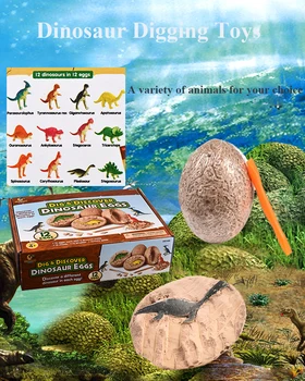 12 Gab Bērniem Dinozauru Olas Rotaļlietas DIY Dinozauru Olas Rakšana Rotaļlietas Dinozaura Modelis Bērnu Zinātnes Izglītības Rotaļlietas