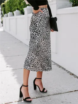 Sieviete, Svārki, Vasara, Rudens 2020. Gadam Sexy Vintage Eleganti Svārki Leopards Ilgi Svārki Vestido Mujer Kobieta Sukienka Drēbes платье