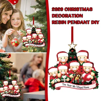 1PC Ģimenes Adornos navideños Dzelzs Personalizētu Izdzīvoja Ģimenes Ornaments 