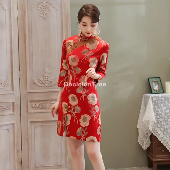 Ir 2021. elegants sieviešu sirēna qipao sexy cheongsam vestidos sieviešu vakara puse ķīnas kleitu tradicionālā ķīniešu cheongsam kleita