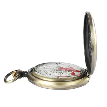 Vintage Bronzas Kompass, Kabatas Pulksteņu Dizaina Āra Pastaigu Navigācijas Mazulis Dāvanu 875D