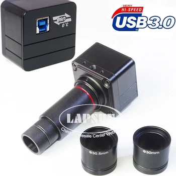 USB 3.0 High Speed 5MP 1080P, 1920 * 1080 @ 60FPS FHD Digitālā Mikroskopa Okulāra Kameru + 0.5 X Okulāru, Adapteri Objektīvu