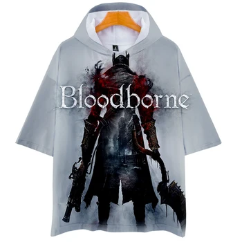 Bloodborne T Cosplay Spēle 3D Vīriešu Kapuci T-krekli Vasaras Īsām Piedurknēm Sievietēm Lady Maria Streetwear Unisex Drēbes Harajuku