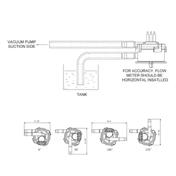 5-18V 6mm Hose Barba Beigām Ūdens plūsmas Sensors 75-570ml/min 3% Err Dzeramā Mašīna Karstā Ūdens Sildītājs, Kafijas Automāts