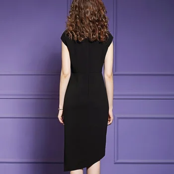 2019 jauna rudens Sievietes Luksusa Dizaina Dimantu Puse Kleita sexy Nagu biezumu kleita Plus Lieluma Asimetrisks Slavenības vasaras kleitas