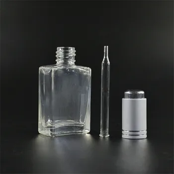 500pcs *15ml Tukšs Sals Melns Kvadrātveida Stikla Pudeles Ar sūkni pilinātāju 1oz Stikla Pilinātāju Konteineru E-liquid, taisnstūri pudele