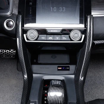 Auto Bezvadu Lādētāju Tālruņa Turētājs Ātrās Uzlādes Panelis Honda Civic 2016-2020