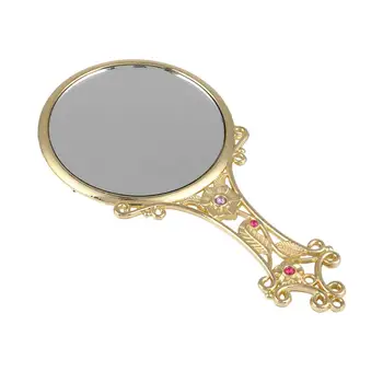 Make Up Spogulis Ķīnas Vintage Dobi-noteikti Griešanai Rhinestone Spogulis, Ķemme Uzstādīt Vintage kabatas Spogulis, Kompaktās dekoratīvās Kosmētikas Spoguļi, Ķemmes